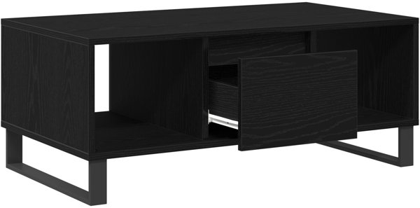 vidaXL Τραπεζάκι Καφέ, Μαύρη Δρυς, 90x50x36,5 εκ.