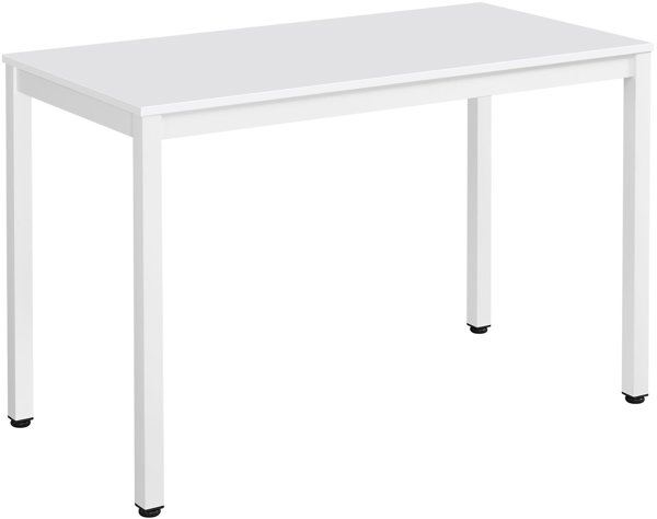 Stol prostokatny do kuchni i biura TESSA 120x60 bialy metalowe nogi