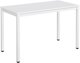 Stol prostokatny do kuchni i biura TESSA 120x60 bialy metalowe nogi