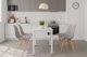 Stol prostokatny do kuchni i biura TESSA 120x60 bialy metalowe nogi