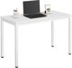 Stol prostokatny do kuchni i biura TESSA 120x60 bialy metalowe nogi