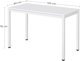 Stol prostokatny do kuchni i biura TESSA 120x60 bialy metalowe nogi