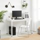 Stol prostokatny do kuchni i biura TESSA 120x60 bialy metalowe nogi
