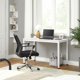 Stol prostokatny do kuchni i biura TESSA 120x60 bialy metalowe nogi