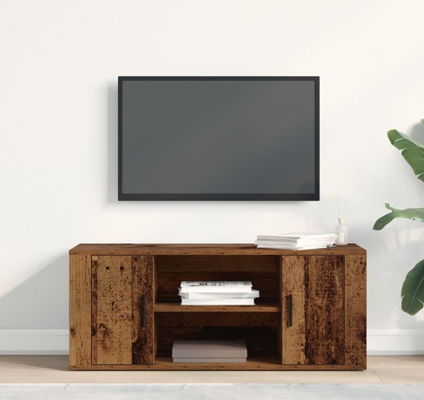 Mesa TV vidaXL MDF madera envejecida