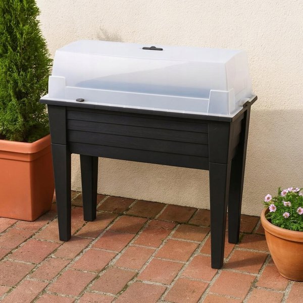 Stolik ogrodowy do upraw BOTANIC, miniszklarnia z pokrowcem ochronnym, 78 cm