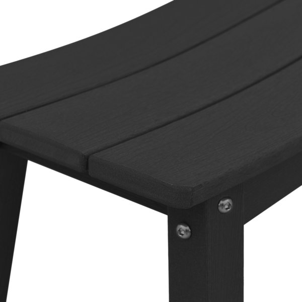 vidaXL Σκαμπό Μπαρ, Σετ 8 Τεμαχίων (6+2), από HDPE, Μαύρο Χρώμα
