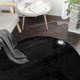 Strado Στρογγυλό Χαλάκι Rabbit 120x120 Μαύρο