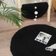 Strado Στρογγυλό Χαλάκι Rabbit 120x120 Μαύρο
