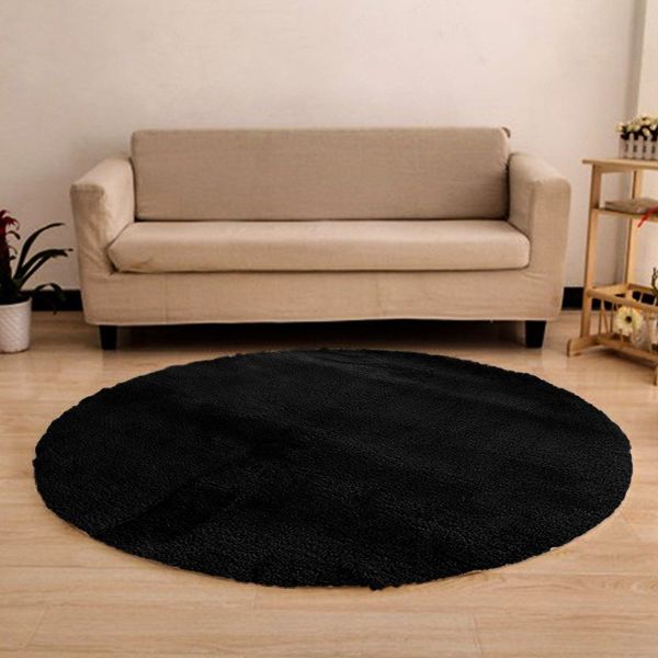 Strado Στρογγυλό Χαλάκι Rabbit 120x120 Μαύρο