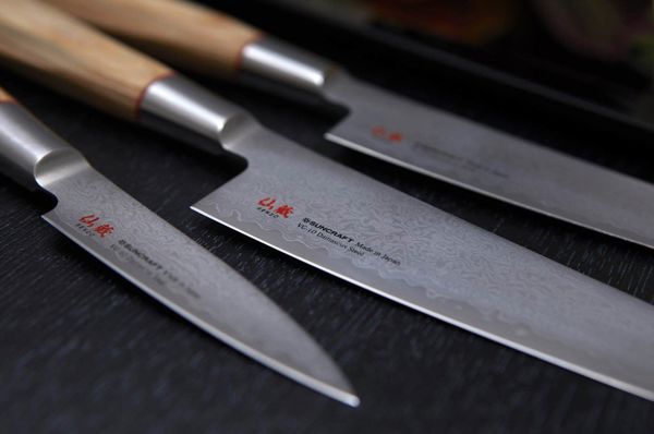 Suncraft Μαχαίρι κουζίνας Suncraft SENZO TWISTED OCTAGON Chef 200 mm [TO-05] πολυχρηστικό