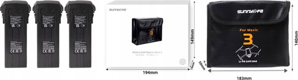 SunnyLife Θήκη Etui Case Dji Mavic 3 Ανθεκτική στη Φωτιά / Για 3 Μπαταρίες / M3-dc106-3