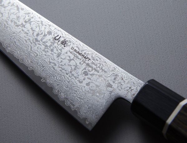 Suncraft Μικρό μαχαίρι κουζίνας Suncraft SENZO BLACK Santoku 143 mm [BD-03] πολυλειτουργικό