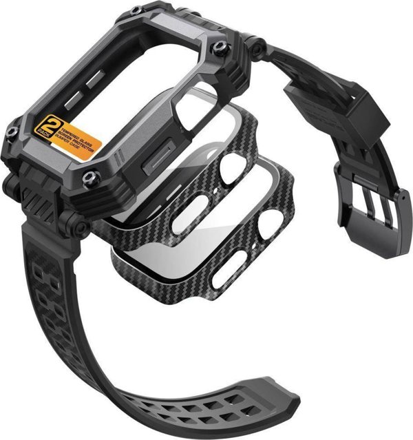 Supcase Θηκη + Θωρακισμένο Γυαλι APPLE WATCH 4 / 5 / 6 / 7 / 8 / SE ( 44 / 45 MM) Supcase Unicorn Beetle Pro & Tempered Glass μαυρο