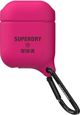 Superdry Θήκη Προστασίας για AirPods 1/2, Αδιάβροχη με Καραμπίνερ, Ροζ