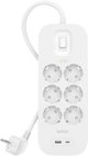 Surge Protection with USB C 6 Outlet