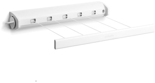 Brabantia Pull-Out Απλώστρα Τοίχου, 22m Μήκος Στεγνώματος, Λευκό, έως 4,4m