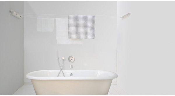 Brabantia Pull-Out Απλώστρα Τοίχου, 22m Μήκος Στεγνώματος, Λευκό, έως 4,4m