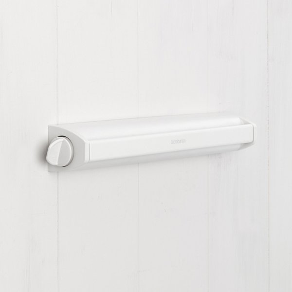 Brabantia Pull-Out Απλώστρα Τοίχου, 22m Μήκος Στεγνώματος, Λευκό, έως 4,4m