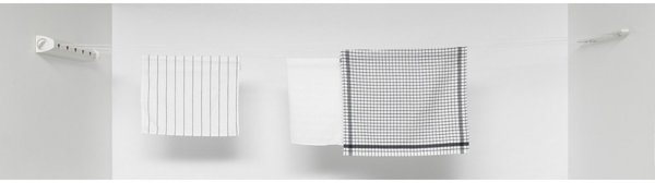 Brabantia Pull-Out Απλώστρα Τοίχου, 22m Μήκος Στεγνώματος, Λευκό, έως 4,4m