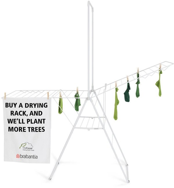 Απλώστρα Brabantia HangOn 403507 με Ράβδο, Πτυσσόμενη και Σταθερή