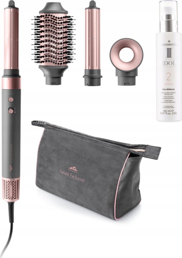 Eta Fenité ETA032390000 Hot Air Styler, 1400W, Στεγνωτήριο και Μπικουτί με Ιονισμό, 3 Επίπεδα Θέρμανσης, Γκρι