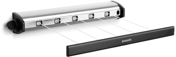 Brabantia 385766 Απλώστρα Μπάνιου Επεκτάσιμη, Ματ Ατσάλι, 4.5m Μήκος Στεγνώματος