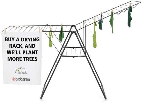 Απλώστρα Ρούχων Brabantia HangOn 403460 Πτυσσόμενη 20m