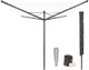 Απλώστρα Κήπου Brabantia Lift-O-Matic 290503, Περιστρεφόμενο Στεγνωτήριο Ρούχων με Ρυθμιζόμενο Ύψος