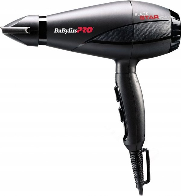 BaBylissPRO Black Star Ionic BAB6250IE Επαγγελματικό Πιστολάκι Μαλλιών 2200W, Μαύρο