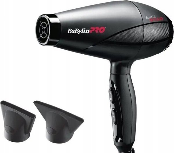 BaBylissPRO Black Star Ionic BAB6250IE Επαγγελματικό Πιστολάκι Μαλλιών 2200W, Μαύρο