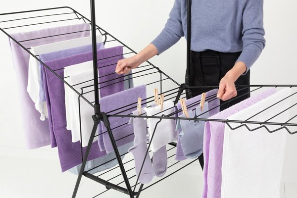 Απλώστρα Ρούχων Brabantia HangOn 25m με Ράβδο, Μαύρο Χρώμα, 403521
