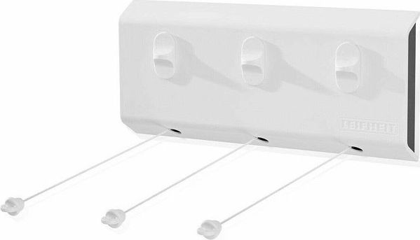 Leifheit Rollfix 150 Triple Longline Απλώστρα Ρούχων Τοίχου, 15m Σχοινί, Λευκό