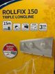Leifheit Rollfix 150 Triple Longline Απλώστρα Ρούχων Τοίχου, 15m Σχοινί, Λευκό