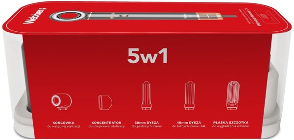 Σεσουάρ μαλλιών 5 σε 1 WEBBER HD4 1300W με Ιονισμό και 5 εξαρτήματα