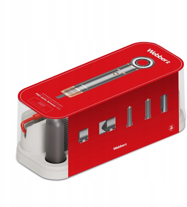 Σεσουάρ μαλλιών 5 σε 1 WEBBER HD4 1300W με Ιονισμό και 5 εξαρτήματα