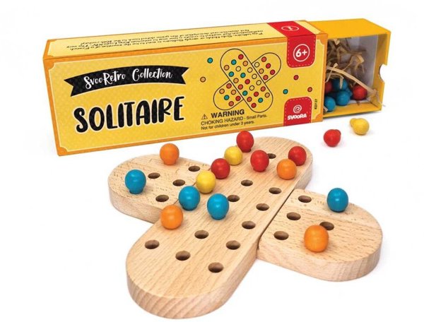 Svoora Medinis Solitaire stalo žaidimas vaikams 6+ – retro strategija