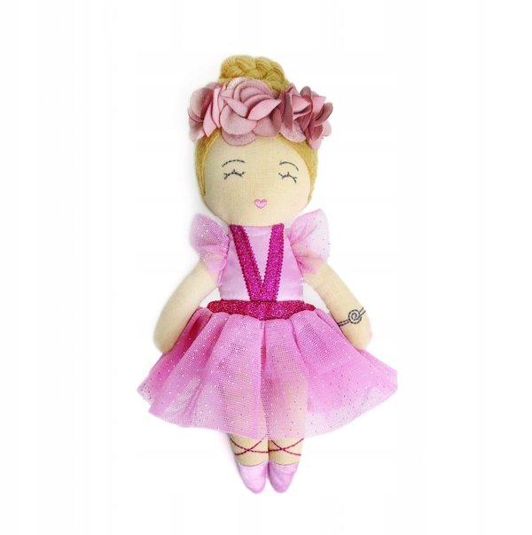 Svoora medžiaginė lėlė balerina Karmen, 20 cm – vaikams nuo 3 m.