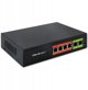 Qoltec Switch Δικτύου Fast Ethernet PoE 4x RJ45 με 2x RJ45 Uplink 65W 10/100Mb/s