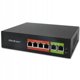 Qoltec Switch Δικτύου Fast Ethernet PoE 4x RJ45 με 2x RJ45 Uplink 65W 10/100Mb/s
