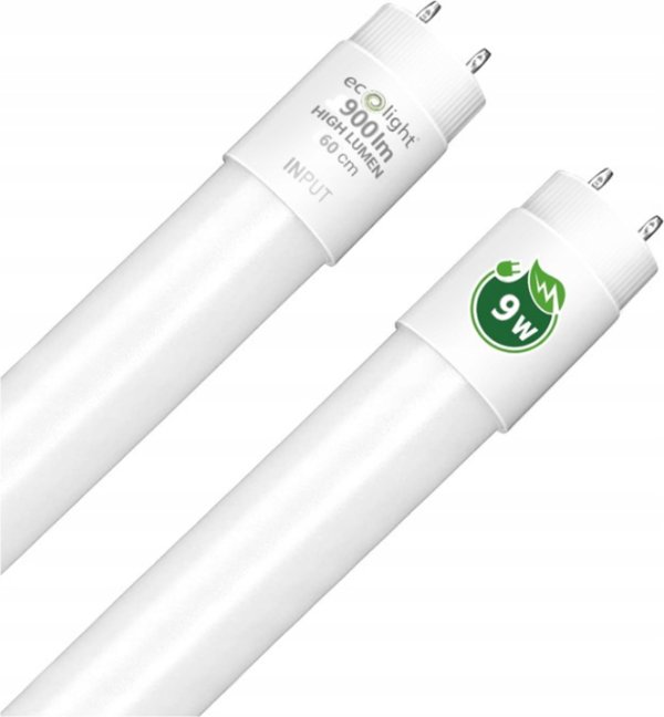 Swietlowka Ecolight swietlowka LED 9W 60cm T8 G13 900lm 4000K neutralna Glass Eco EC79535 Eco Light