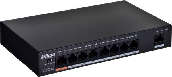 Dahua Technology PFS3009-8ET1GT-96 PoE Switch, 9 Θυρών, 96W, Desktop