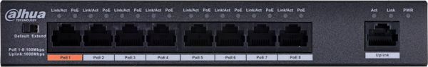 Dahua Technology PFS3009-8ET1GT-96 PoE Switch, 9 Θυρών, 96W, Desktop