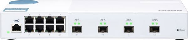 Qnap QSW-M408S Managed Switch Layer 2, 4x 10GbE SFP+ & 8x Gigabit Ports