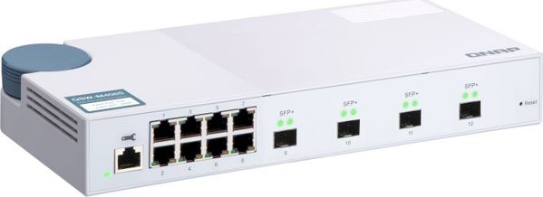 Qnap QSW-M408S Managed Switch Layer 2, 4x 10GbE SFP+ & 8x Gigabit Ports