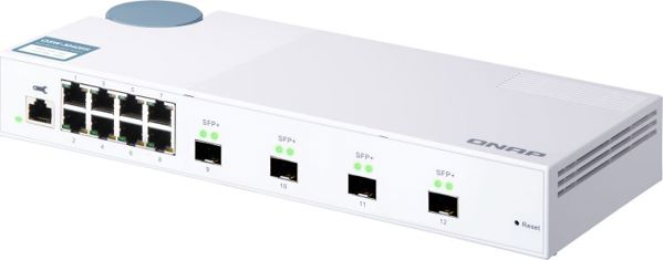 Qnap QSW-M408S Managed Switch Layer 2, 4x 10GbE SFP+ & 8x Gigabit Ports
