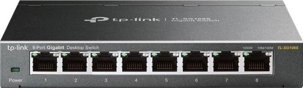 TP-Link TL-SG108S Gigabit Switch 8 Θυρών 10/100/1000Mbps, Desktop