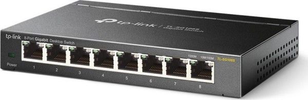 TP-Link TL-SG108S Gigabit Switch 8 Θυρών 10/100/1000Mbps, Desktop