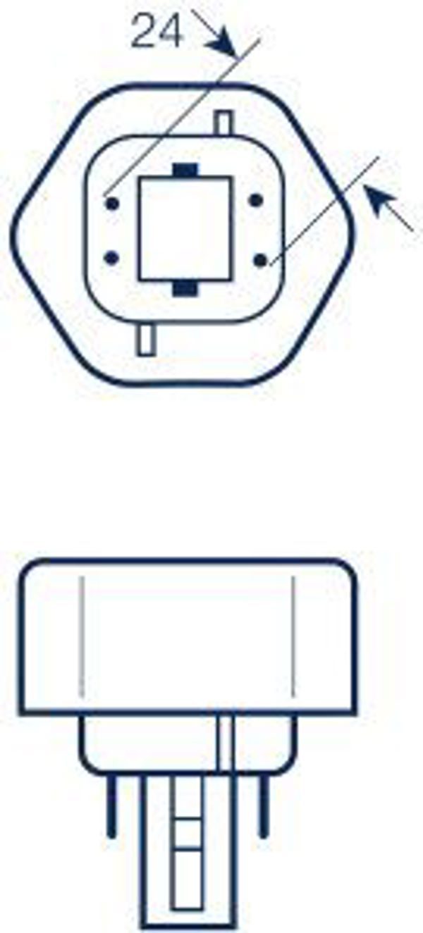 Λαμπτήρας Φθορισμού Osram Dulux T/E GX24q-3 26W 3000K, 4-Pin, 4050300342306