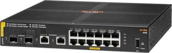 HP Aruba 6100 12G Class 4 PoE Switch - Networking Switch 12 Θυρών με Υποστήριξη PoE